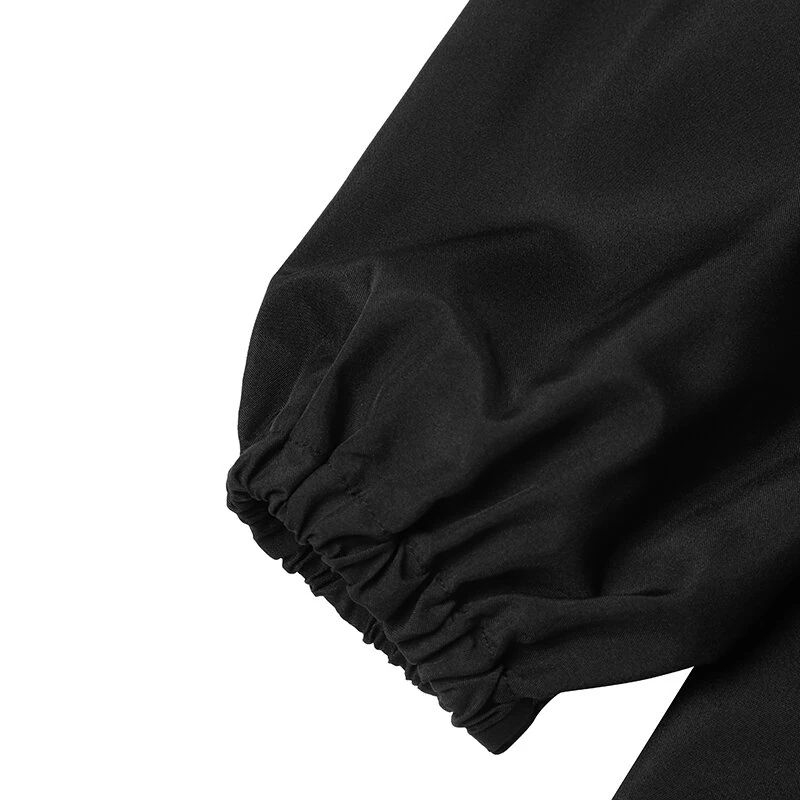 (image for)  Women Abaya Casual Maxi A-Line Sundress Kaftans Lantern Sleeve O-Neck Plain Dress