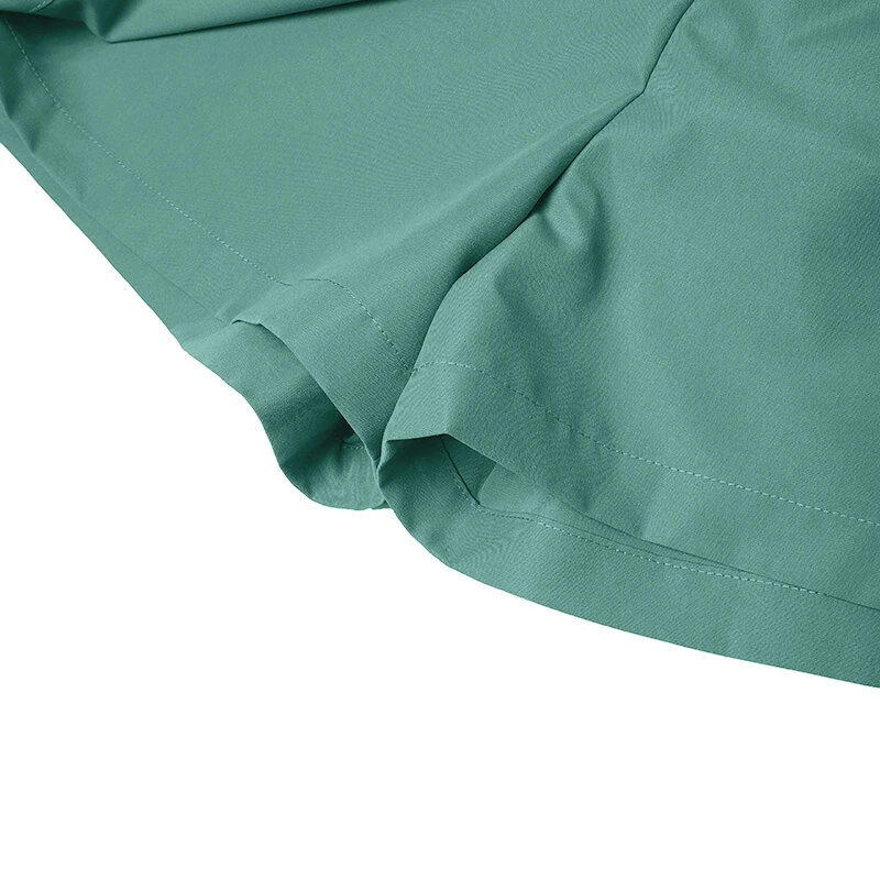 (image for)  Women Commute Back Elastic Waist Solid Summer Casual Skirt Shorts