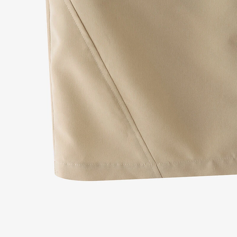 (image for)  Women Street Fashion OL Work Skirts Side Pockets Plain Zipper Commute Mini Pencil Overskirts