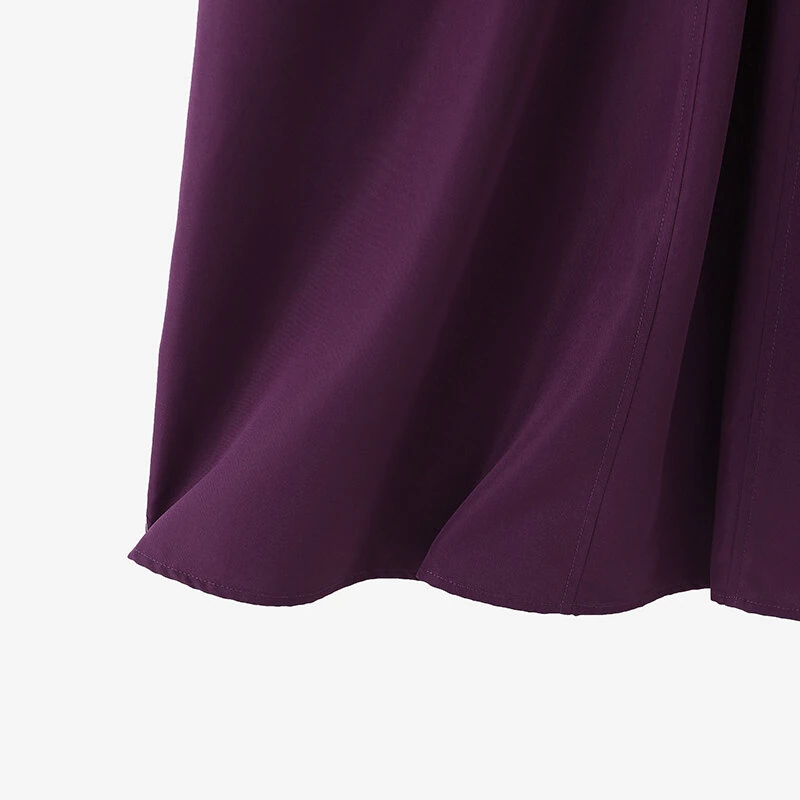 (image for)  Women Vintage Fashion Solid Casual V-Neck Short Sleeve Dress Loose Fit with Side Pockets