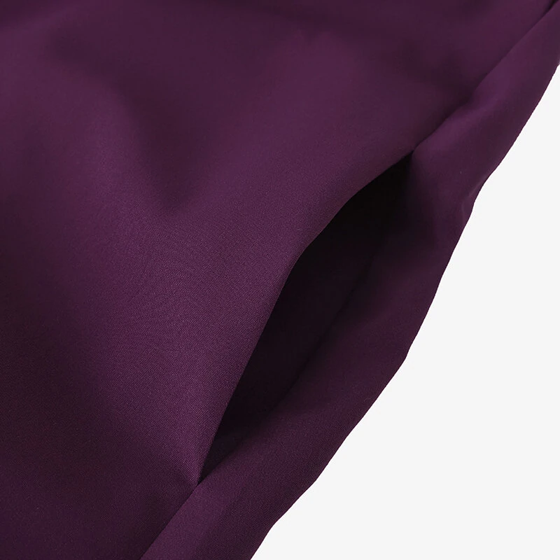 (image for)  Women Vintage Fashion Solid Casual V-Neck Short Sleeve Dress Loose Fit with Side Pockets