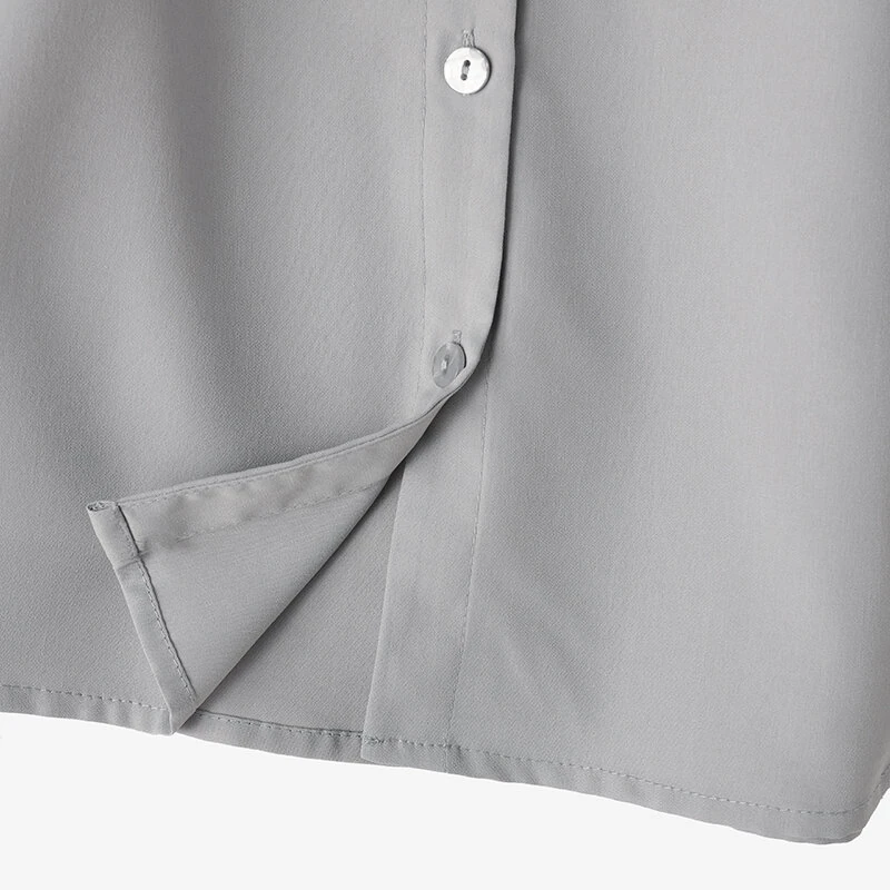 (image for)  Women's Blouse Commute New Fashion Lantern Sleeve V-Neck Lapel Solid Office Top Shirt