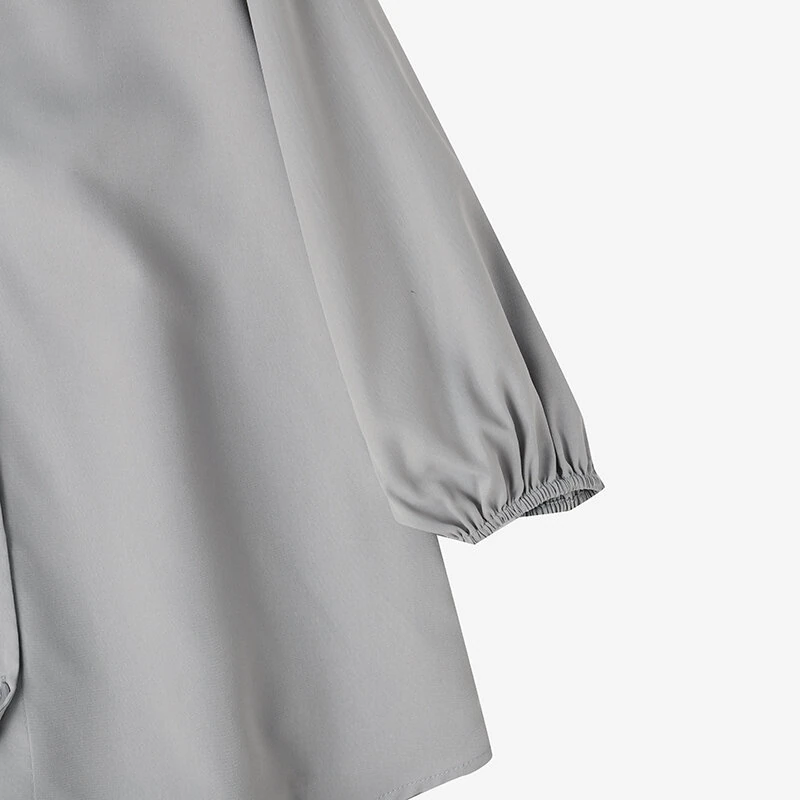 (image for)  Women's Blouse Commute New Fashion Lantern Sleeve V-Neck Lapel Solid Office Top Shirt