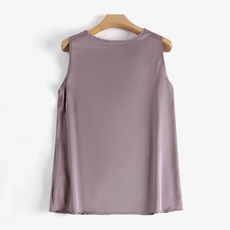 (image for)  Women's Blouses Elegant Cowl Neck Tanks Tops Office Work Sleeveless Satin Camisoles