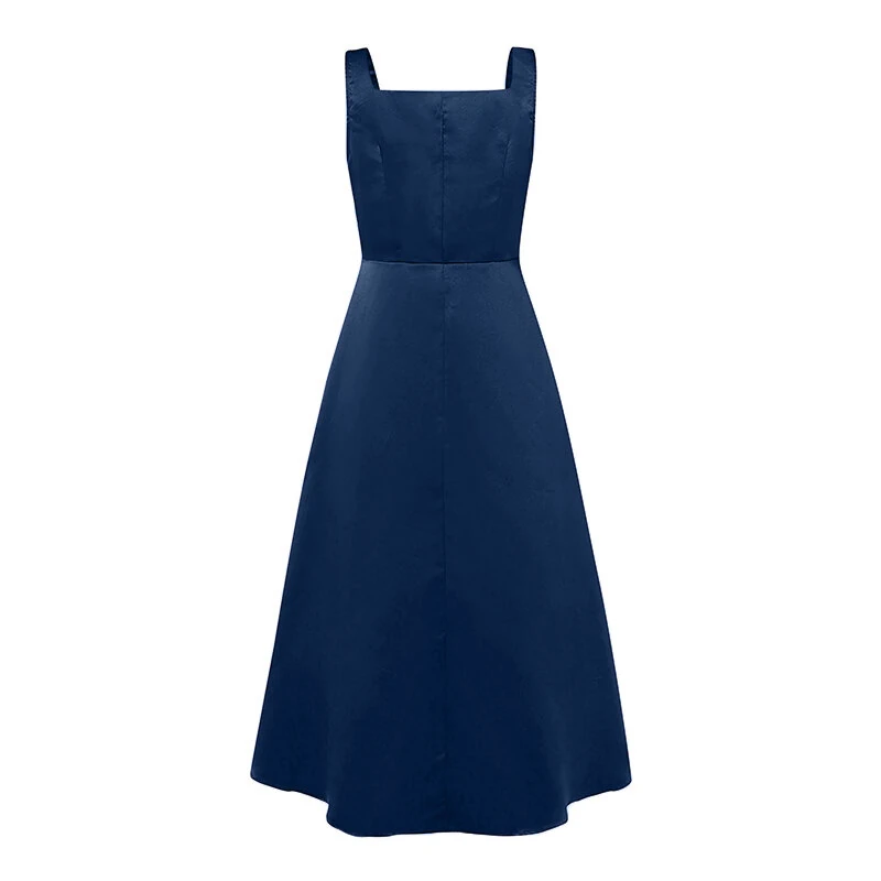 (image for)  Womens Collect Waist A-Line Sundress Elegant Party Square Neck Tank Dress