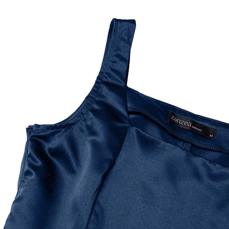 (image for)  Womens Collect Waist A-Line Sundress Elegant Party Square Neck Tank Dress