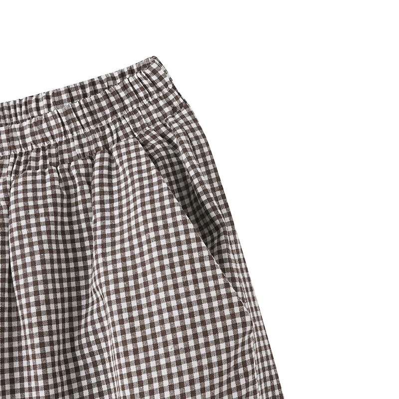 (image for)  Womens Geometric Printed Wide Leg Pants Vintage Elastic Waist Straight Pleated Trouser Loose Fit