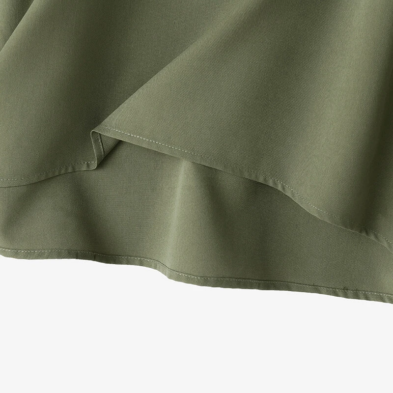 (image for)  Women's Round Neck Drop Shoulder Lantern Sleeve Loose Casual Solid Blouses